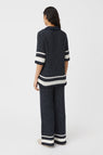 Camilla and Marc | Reef Knit Boyfriend Shirt - Navy/Soft White