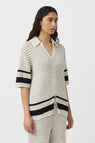 Camilla and Marc | Reef Knit Boyfriend Shirt - Cream/Black