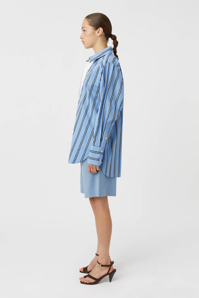 Camilla and Marc | Atoll Stripe Shirt - Cornflower Blue Stripe