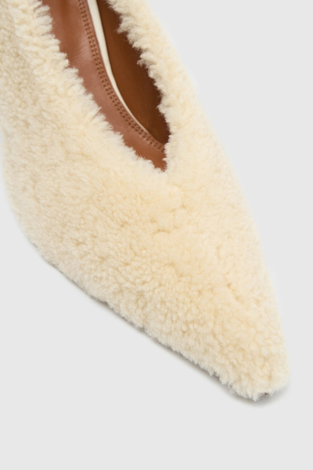 Camilla and Marc | Rhys Shearling Pump - Cream