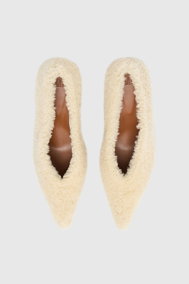 Camilla and Marc | Rhys Shearling Pump - Cream