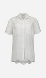 Caitlin Crisp | Short Sleeve Crisp Shirt - White Broderie