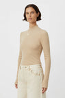 Camilla and Marc | Nora Rib Long Sleeve Top - Almond Marle