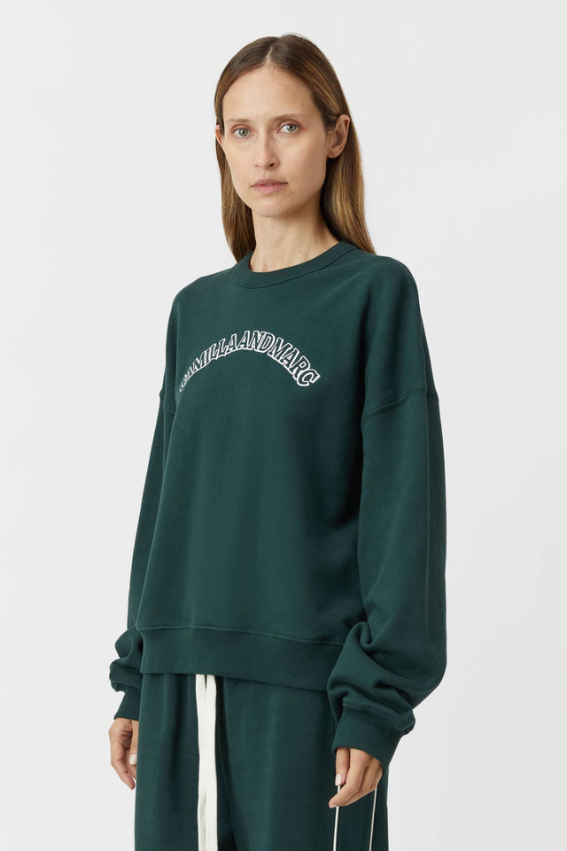 Camilla and Marc | Myla Crew - Forest Green