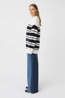 Camilla and Marc | Atticus Sweater - White & Navy Stripe