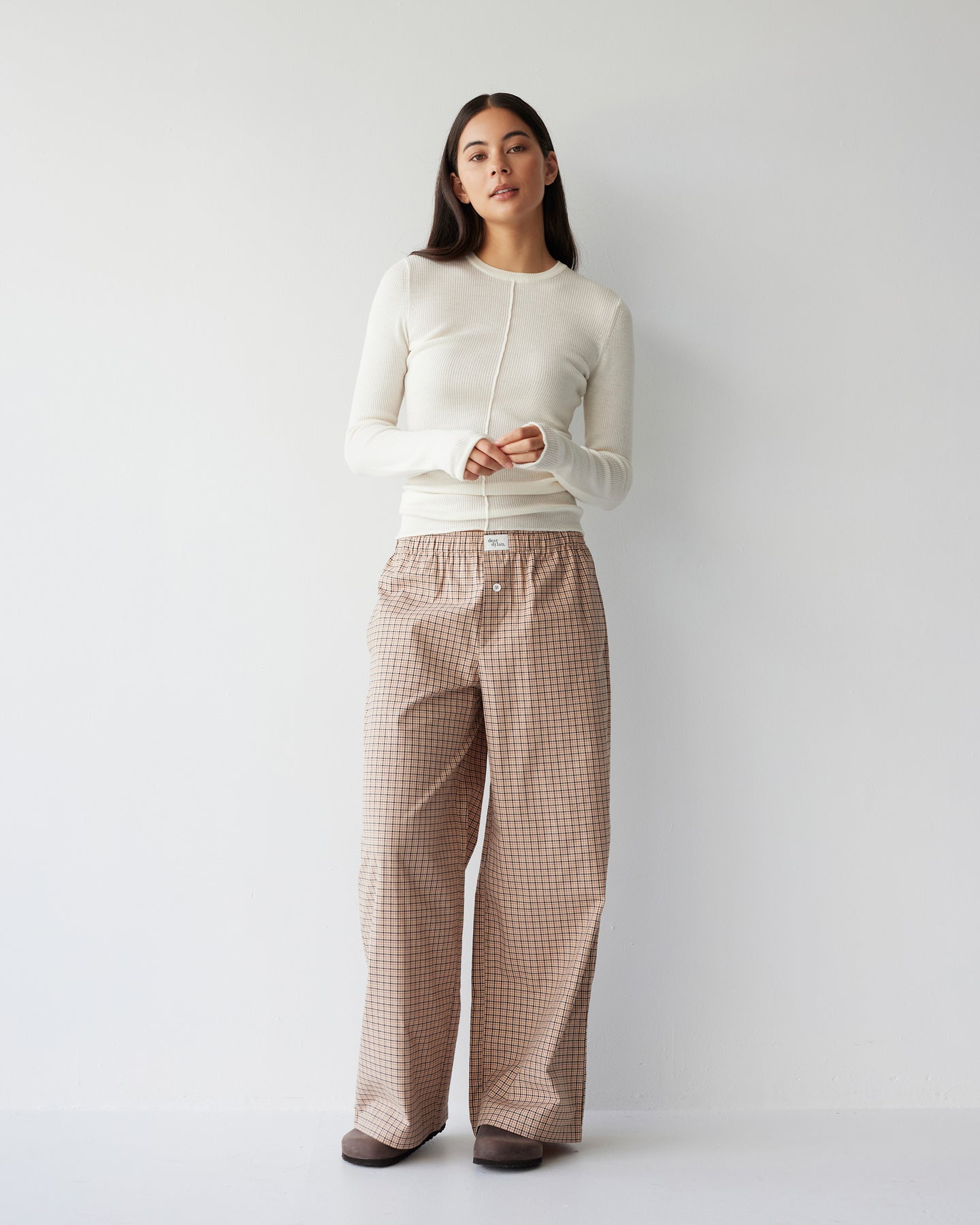 Dear Dylan | Boxer Pant - Caramel Plaid