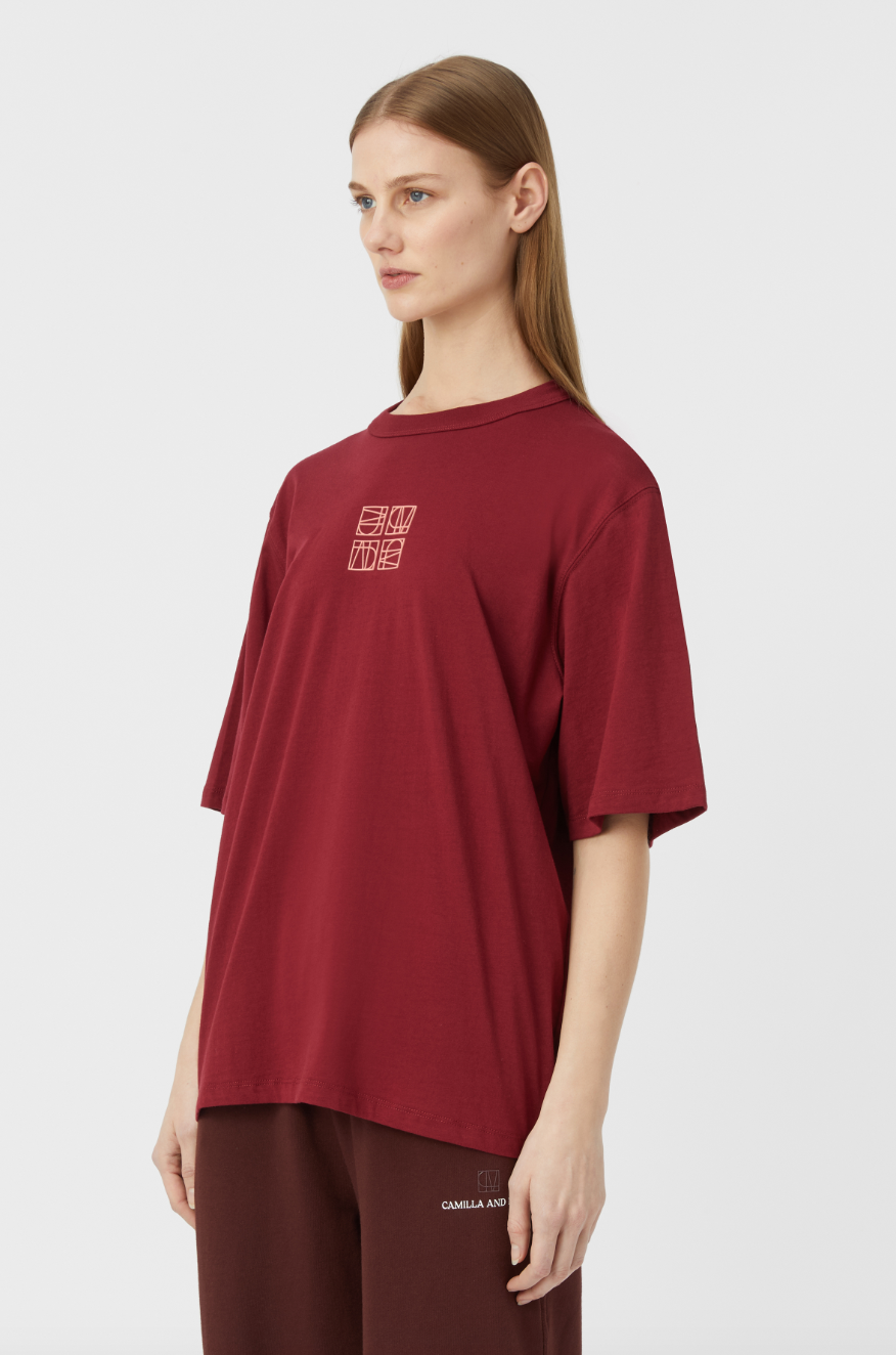 Camilla and Marc| Monica Tee - Burgundy