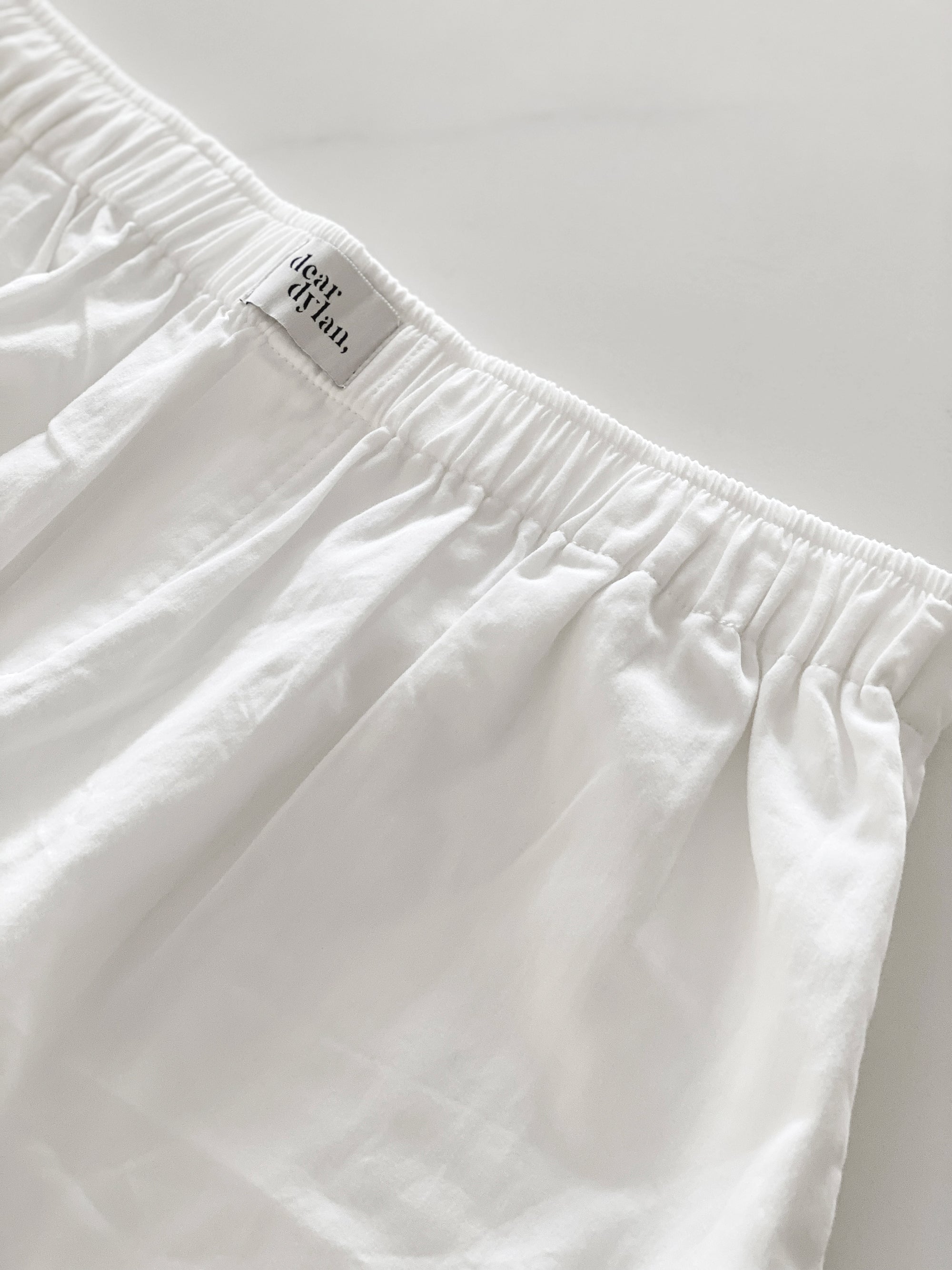 Dear Dylan | Cotton Boxer Short - Blanc