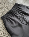 Dear Dylan | Silk Twill Drawstring Short - Noir