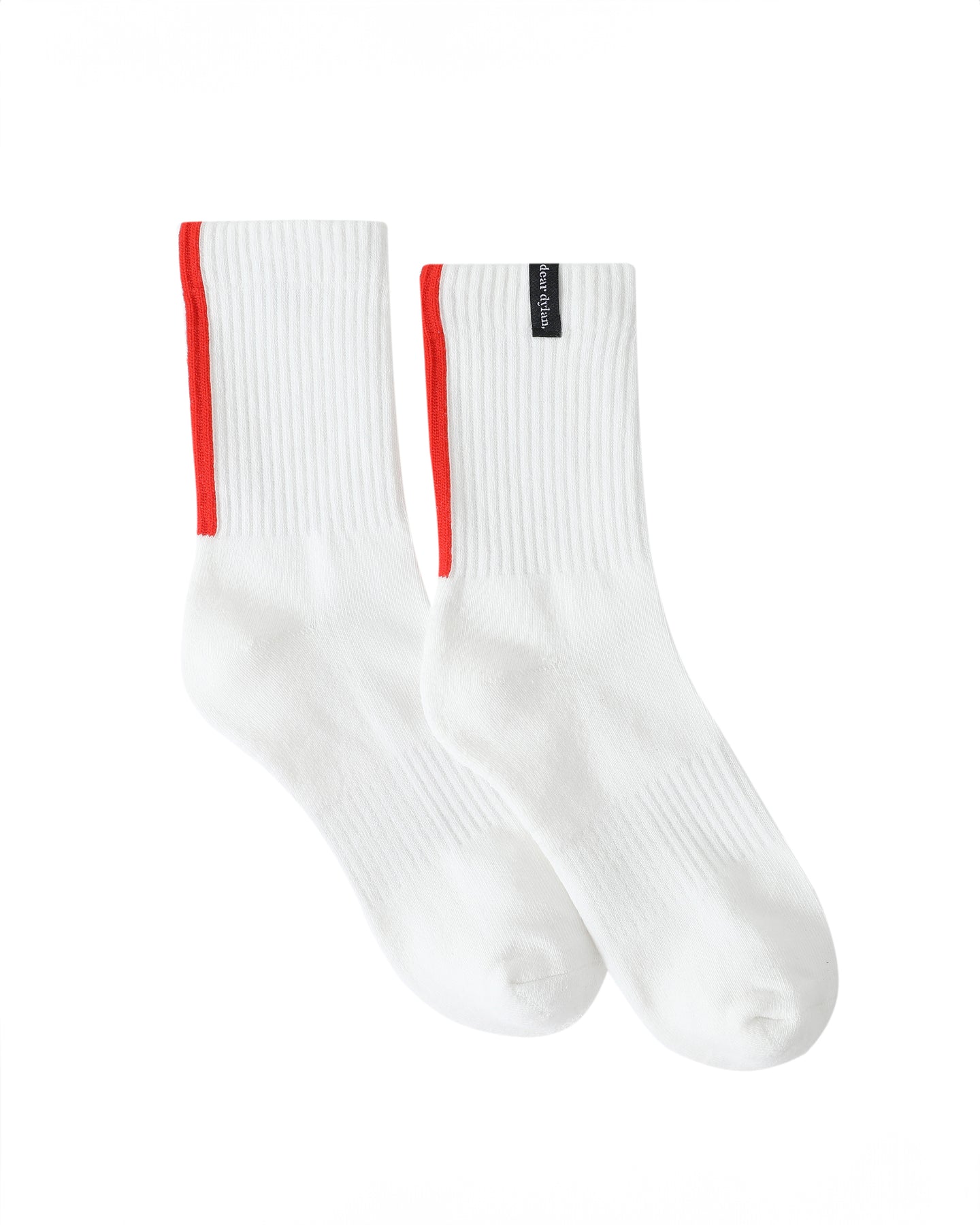 Dear Dylan | Athletic Crew Socks 2 Pack - Blanc/Noir