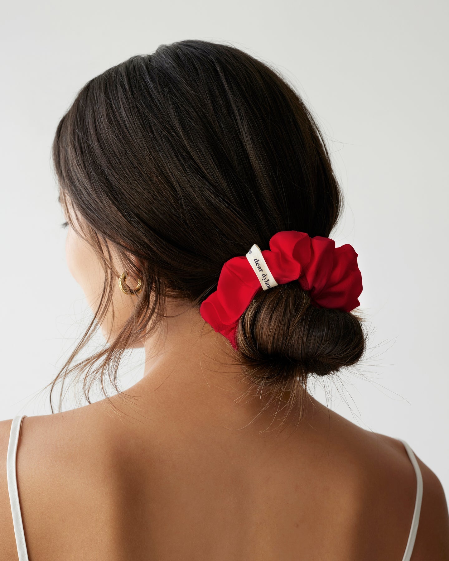 Dear Dylan | Silk Scrunchie - Cherry