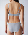 Dear Dylan | Eyelet Trim Bralette - Grey Marle