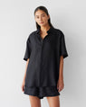 Dear Dylan | Silk Twill Shirt - Noir