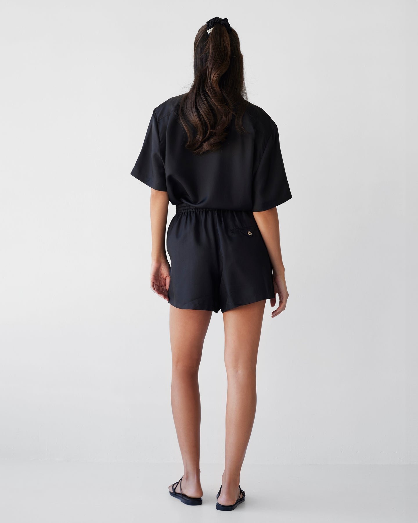 Dear Dylan | Silk Twill Shirt - Noir