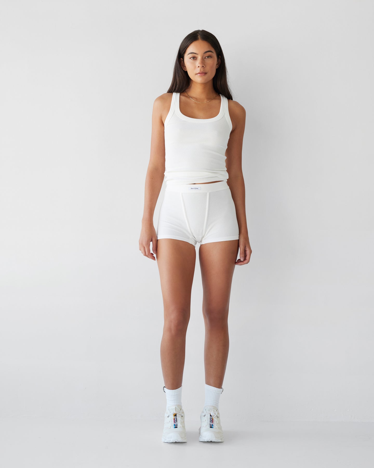 Dear Dylan | Organic Mid Rise Boyfriend Short - Blanc