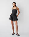 Dear Dylan | Silk Twill Drawstring Short - Noir