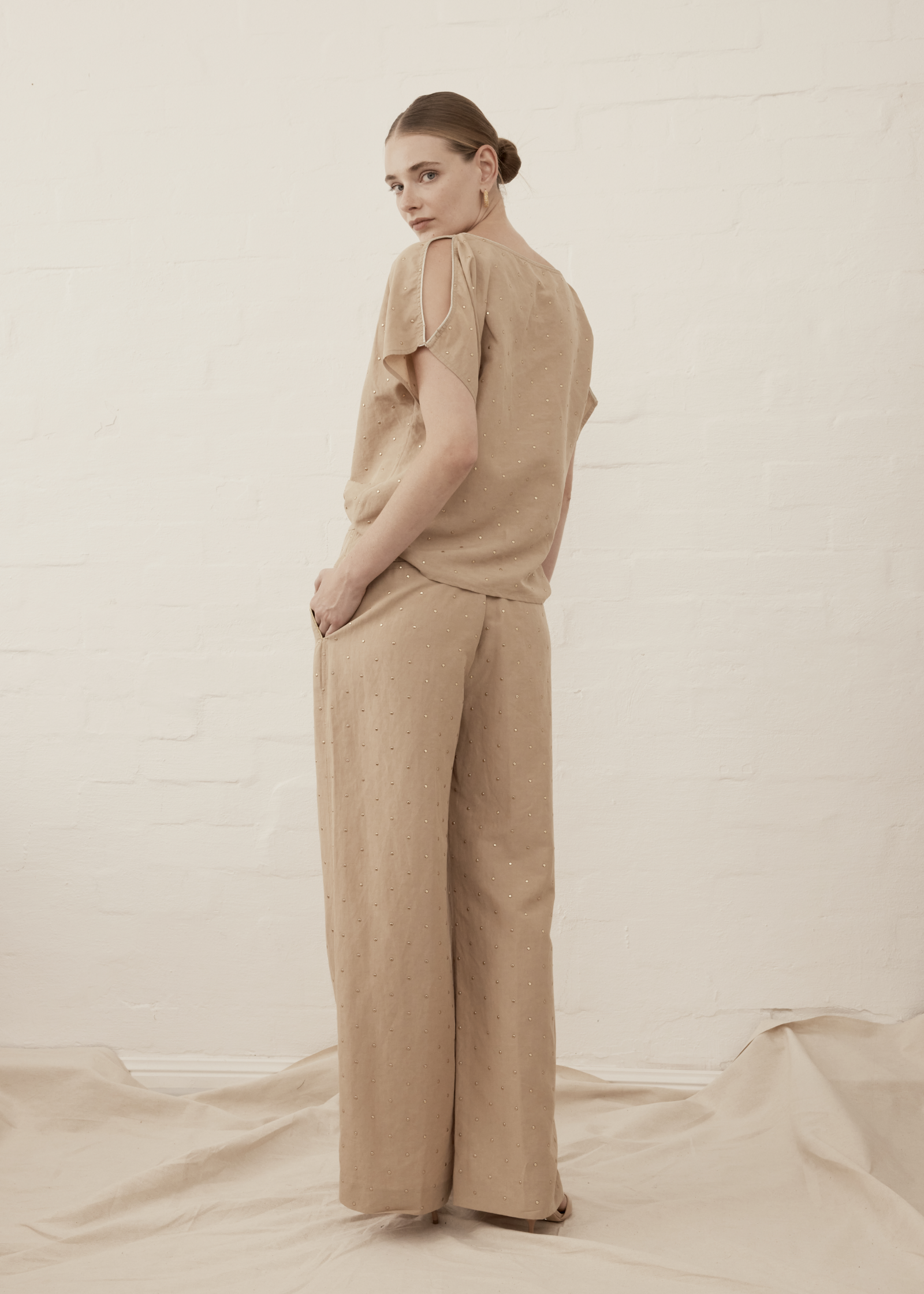 Luxe De Valentina | Dolce Relaxed Pant - Gold Drop