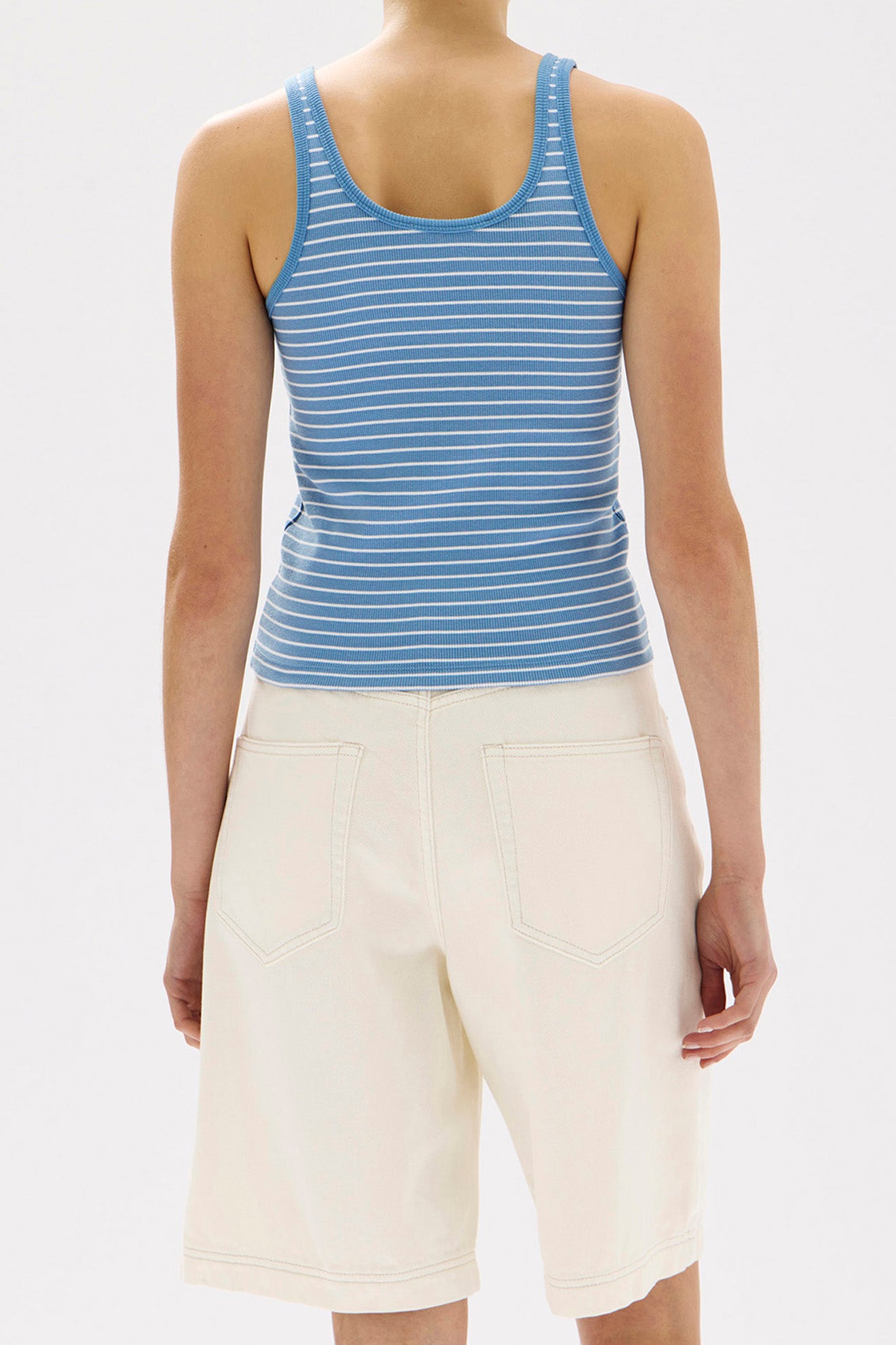 Assembly Label | Drew Rib Tank - Bahama/White