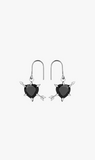 Karen Walker | Cupid's Arrow & Heart Earrings - Silver