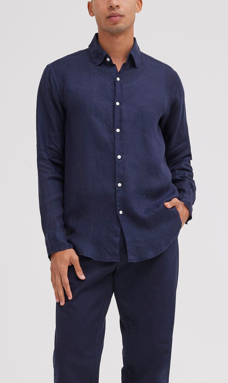 Jac+Jack | Alex Shirt - Darkest Navy