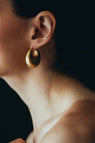 Adorn | Large Moon Drop Earring - Satin Polish