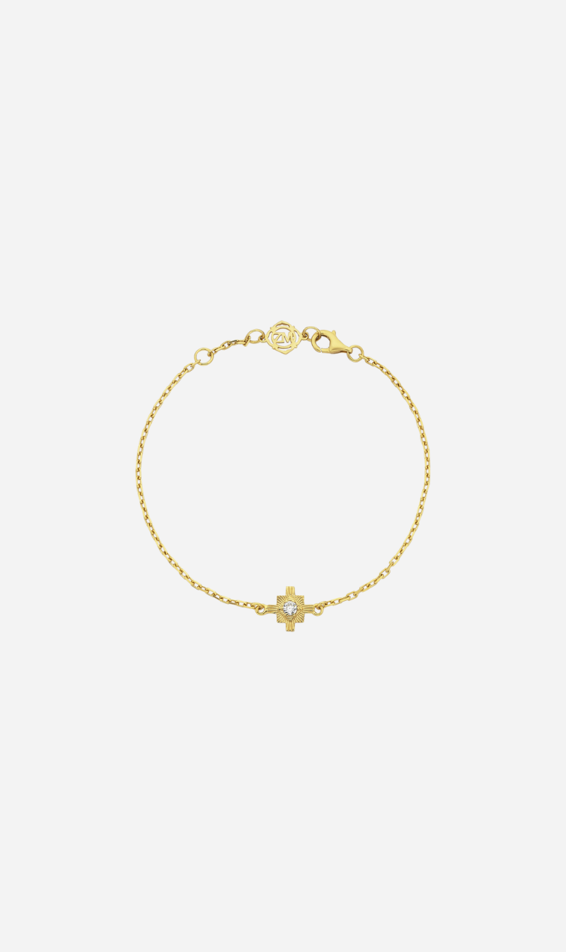 Zoe & Morgan | Inka Bracelet - Gold/White Zircon