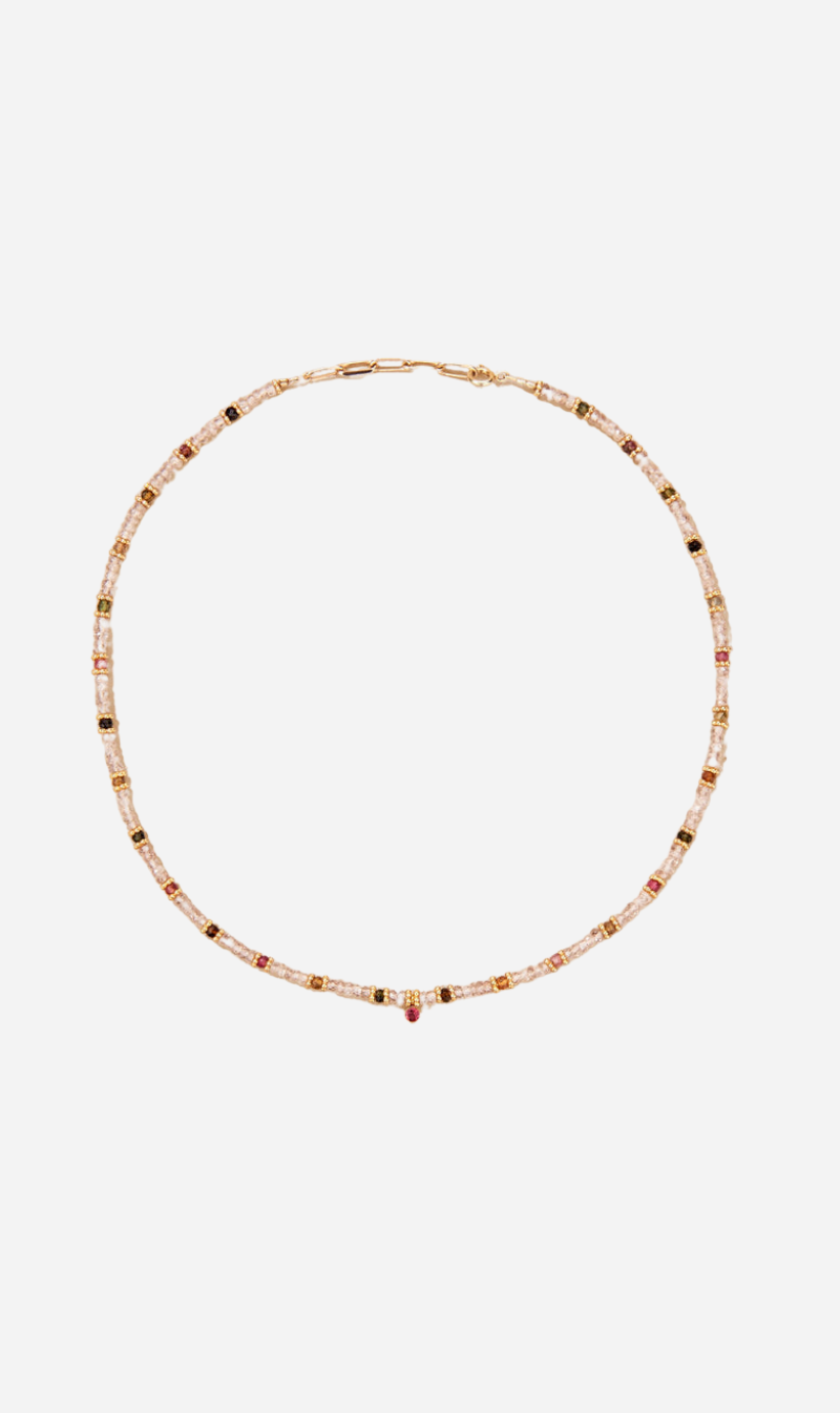 Tityaravy | Maalai Necklace - Tourmaline/Zircon