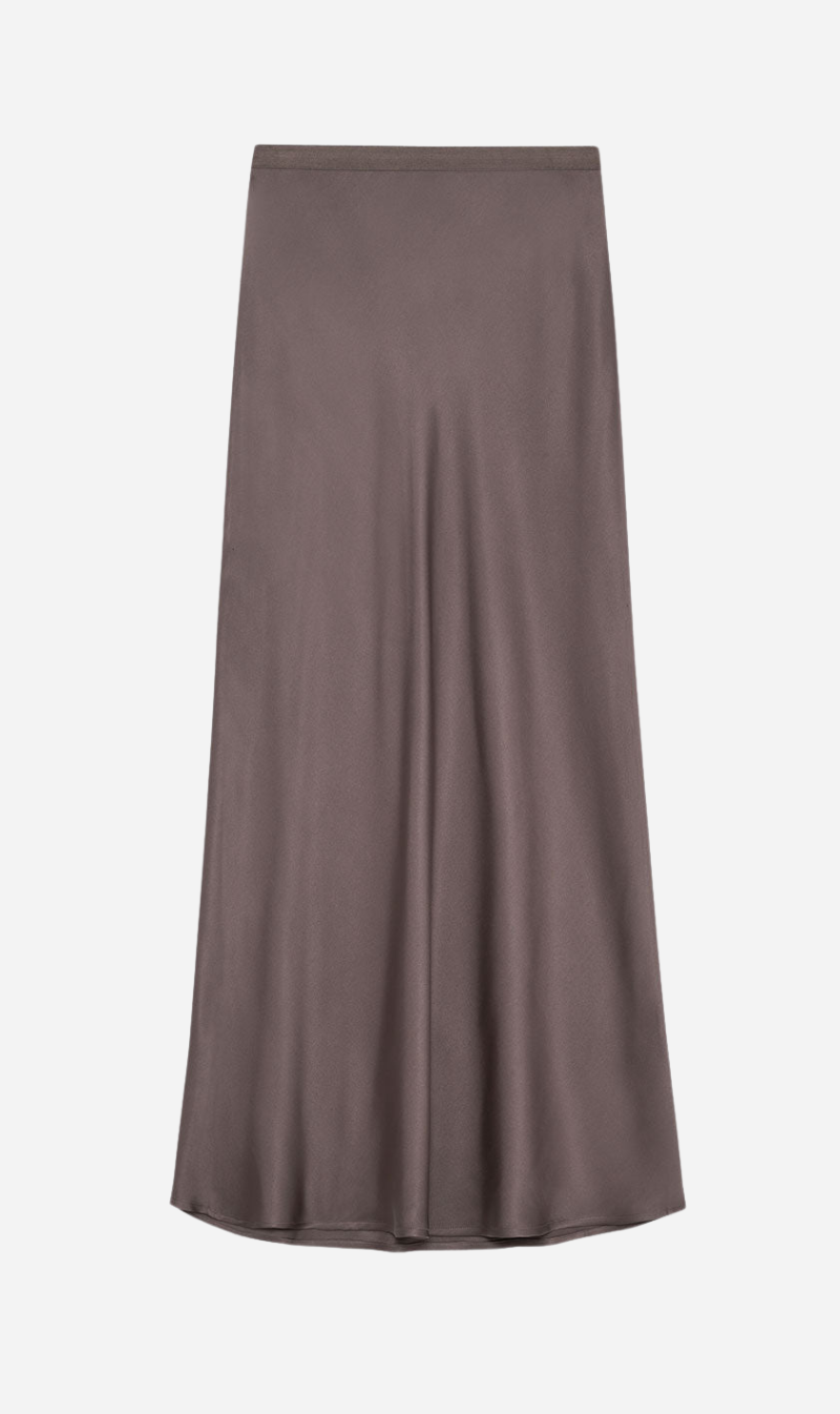 Anine Bing | Bar Silk Skirt - Iron