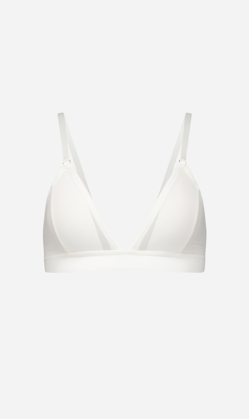 Dear Dylan | Recycled Mesh Bralette - Ivory