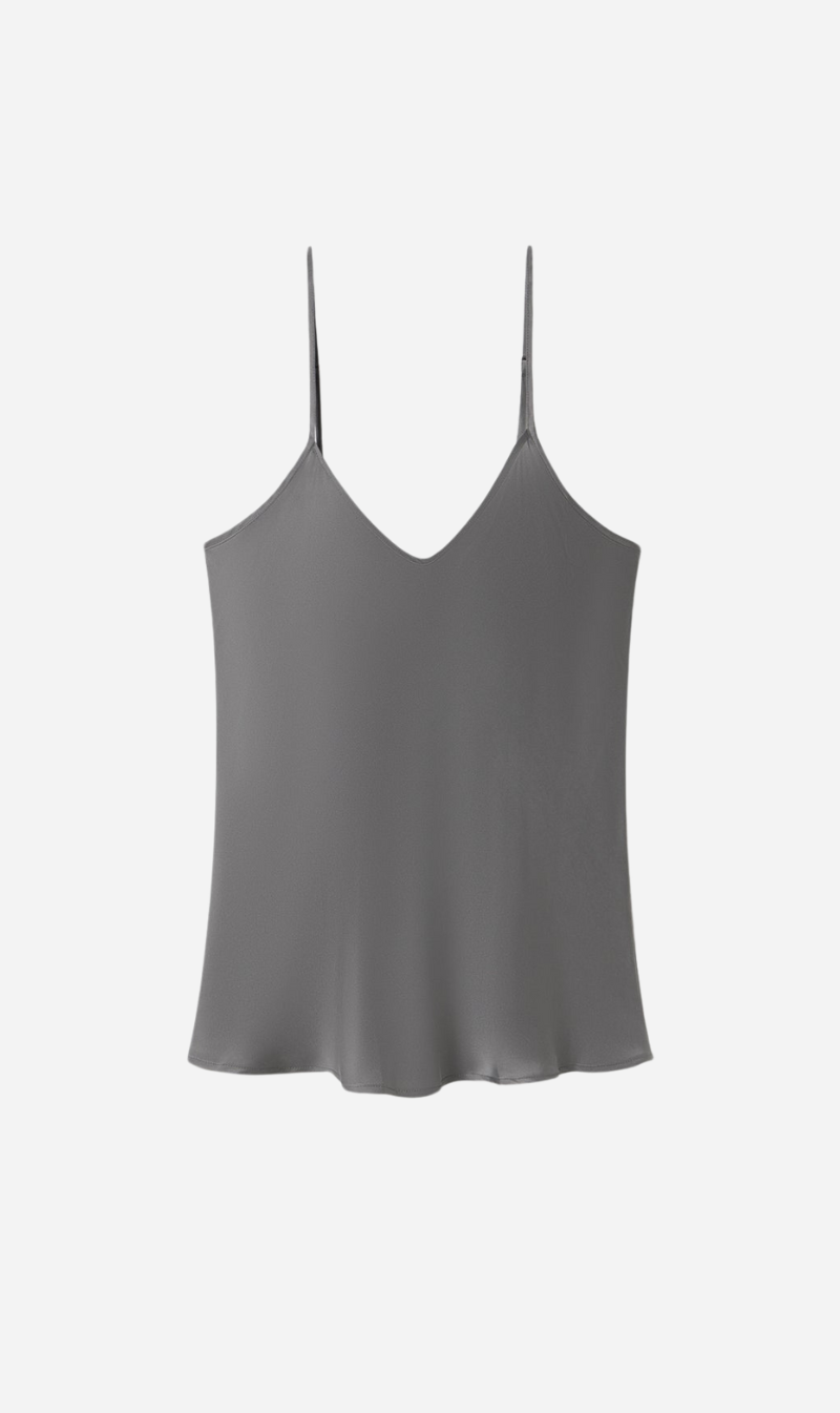 Silk Laundry | Bias Cut Cami - Grey Pearl