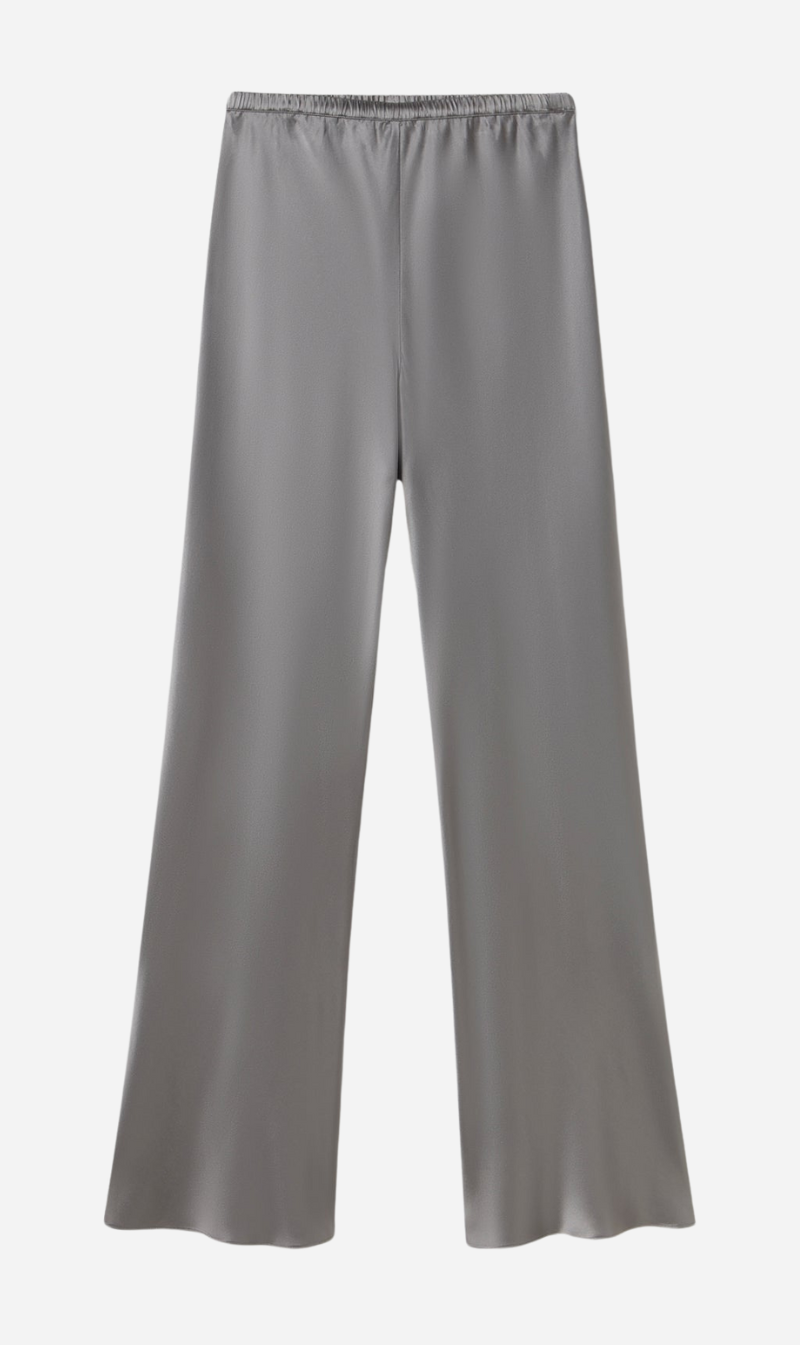 Silk Laundry | Bias Cut Pants - Grey Pearl