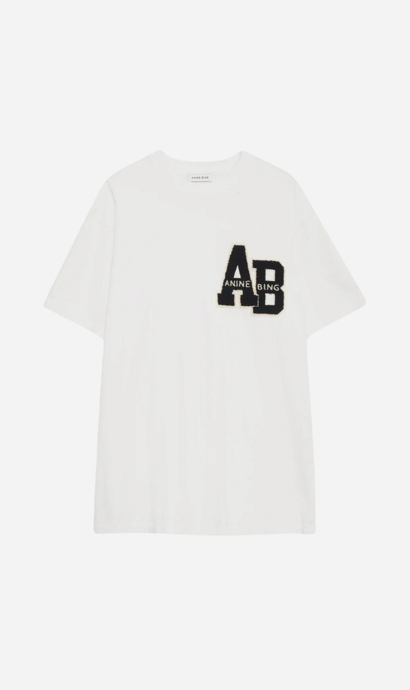 Anine Bing | Lili Tee Letterman - Off White