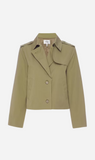 Frame | Short Trench Jacket - Khaki