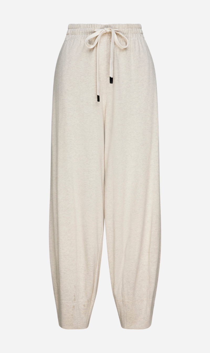 Bassike | Voluminous Jersey Pant - Oat Marl