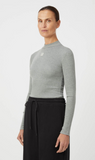 Camilla and Marc | Nora Rib Long Sleeve Top - Grey Marle