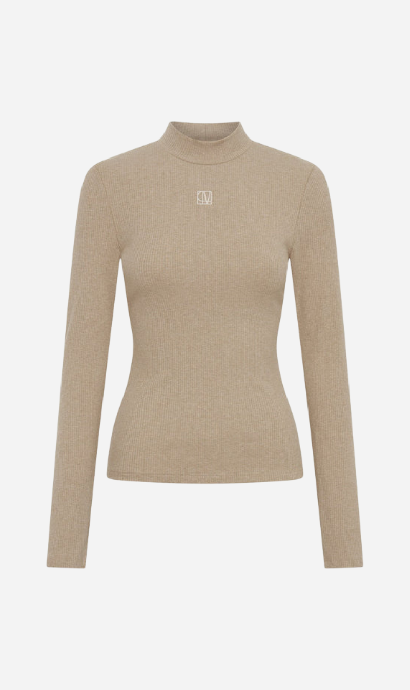 Camilla and Marc | Nora Rib Long Sleeve Top - Almond Marle