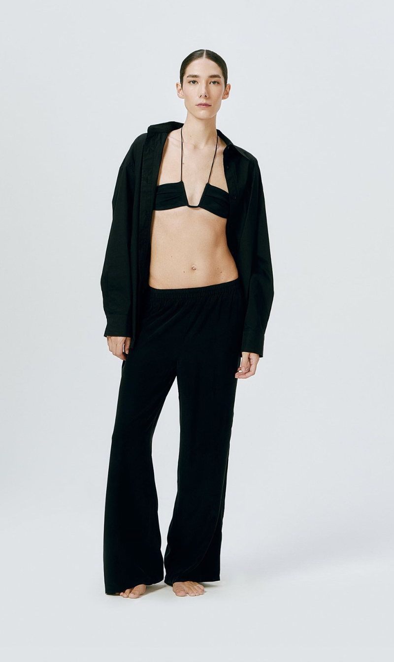 Ziah | Oversized Cotton Shirt - Black