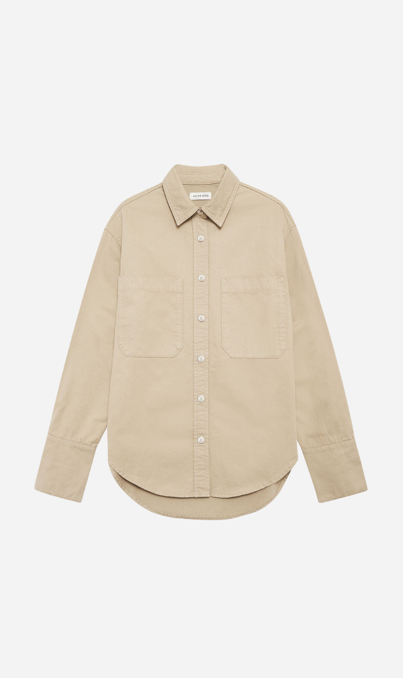 Anine Bing | Dante Shirt - Oatmeal