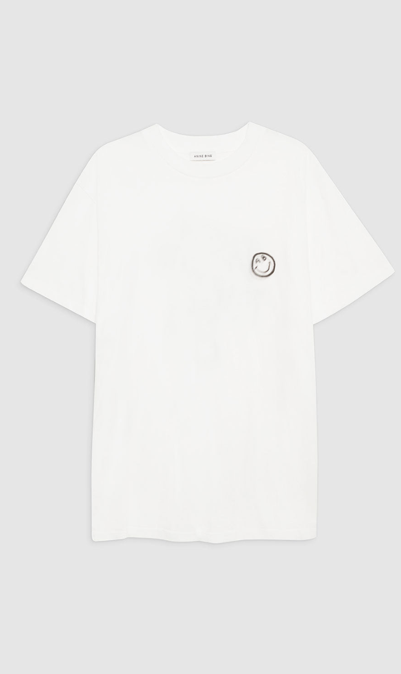 Anine Bing | Walker Tee Trip - Ivory