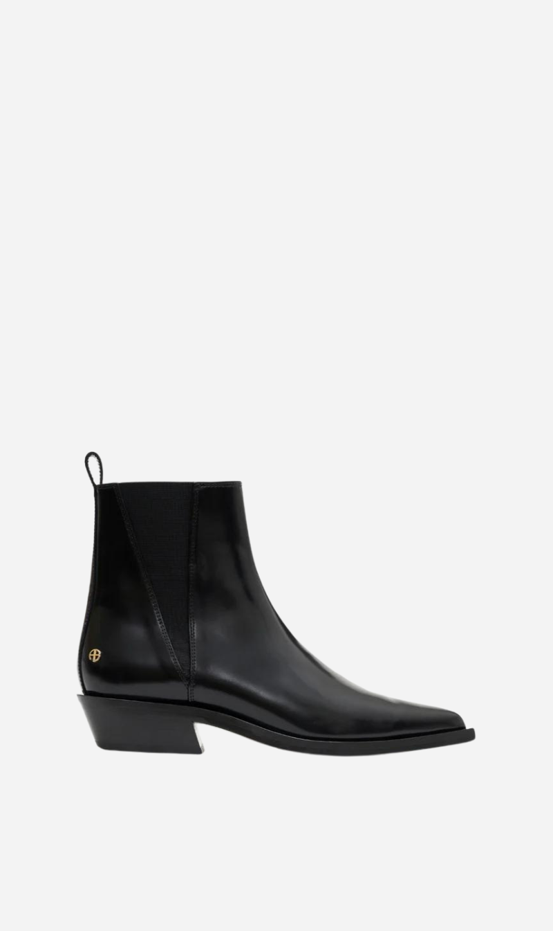 Anine Bing | Bekah Flat Boots - High Shine Black