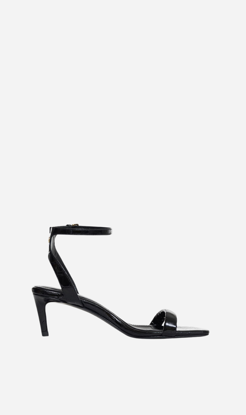 Anine Bing | Cora Sandals - Black Embossed