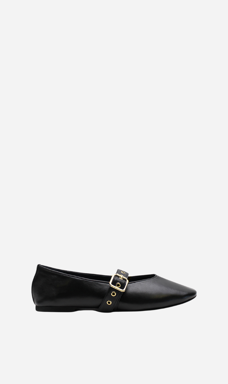 La Tribe | Exclusive Eilwen Ballet Flat - Black/Gold