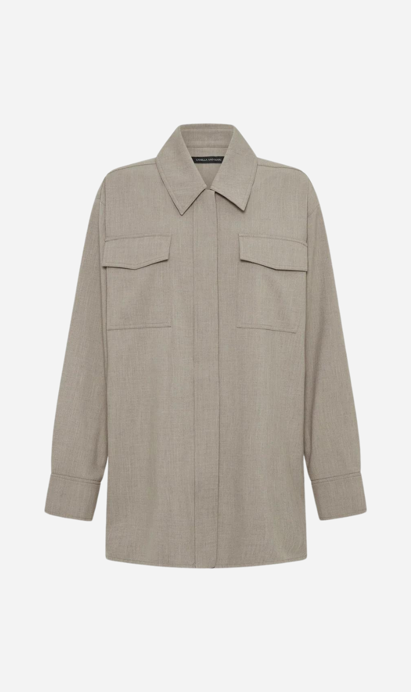 Camilla and Marc | Nevis Over Shirt - Shale Grey