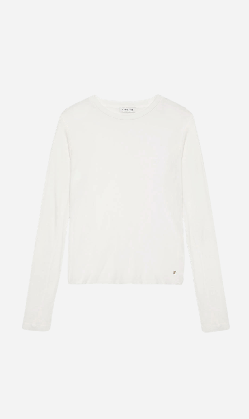 Anine Bing | Amani Long Sleeve Tee - Ivory