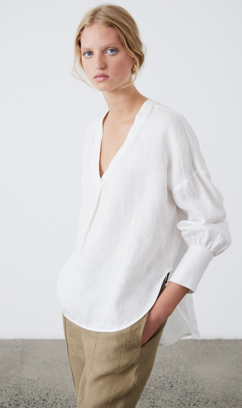 Laing | Palma Scoop Blouse - White