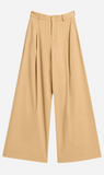 Frame | Pleated Wide Leg Pant - Camel