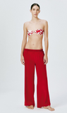 Ziah | Silk Trousers - Vermilion Red