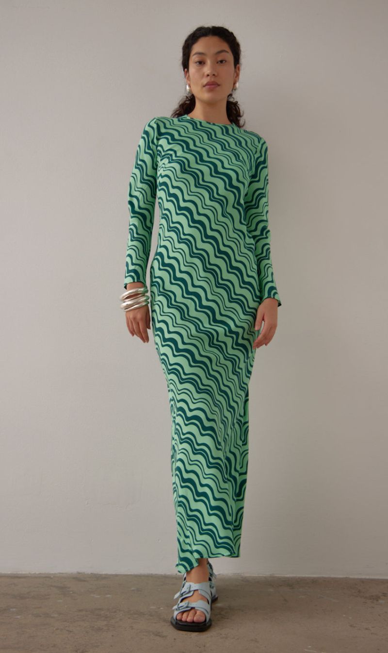 Gary Bigeni | Leong Dress - Marta Tides Green