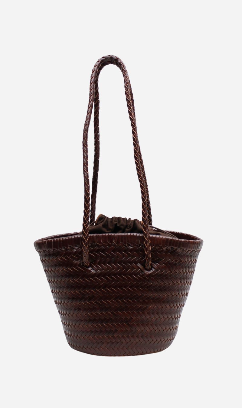 La Tribe | Woven Bucket Bag - Brown