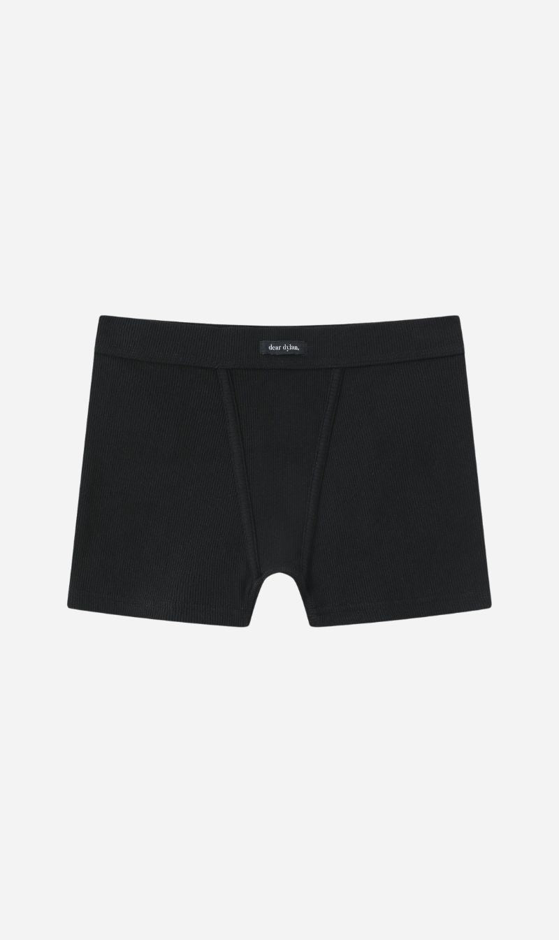 Dear Dylan | Organic Mid Rise Boyfriend Short - Noir